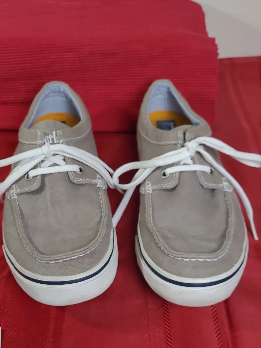 Timberland Earthkeepers Men's Union Wharf Taupe Canvas Boat Shoes